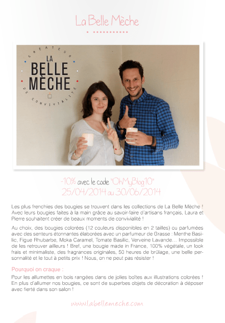 Le Carnet Oh My Blog avec La Belle Mèche - La Belle Mèche
