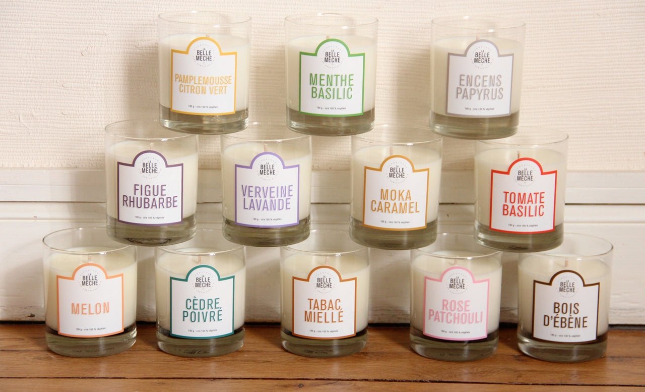 Nos 12 bougies parfumées LA BELLE MECHE - La Belle Mèche