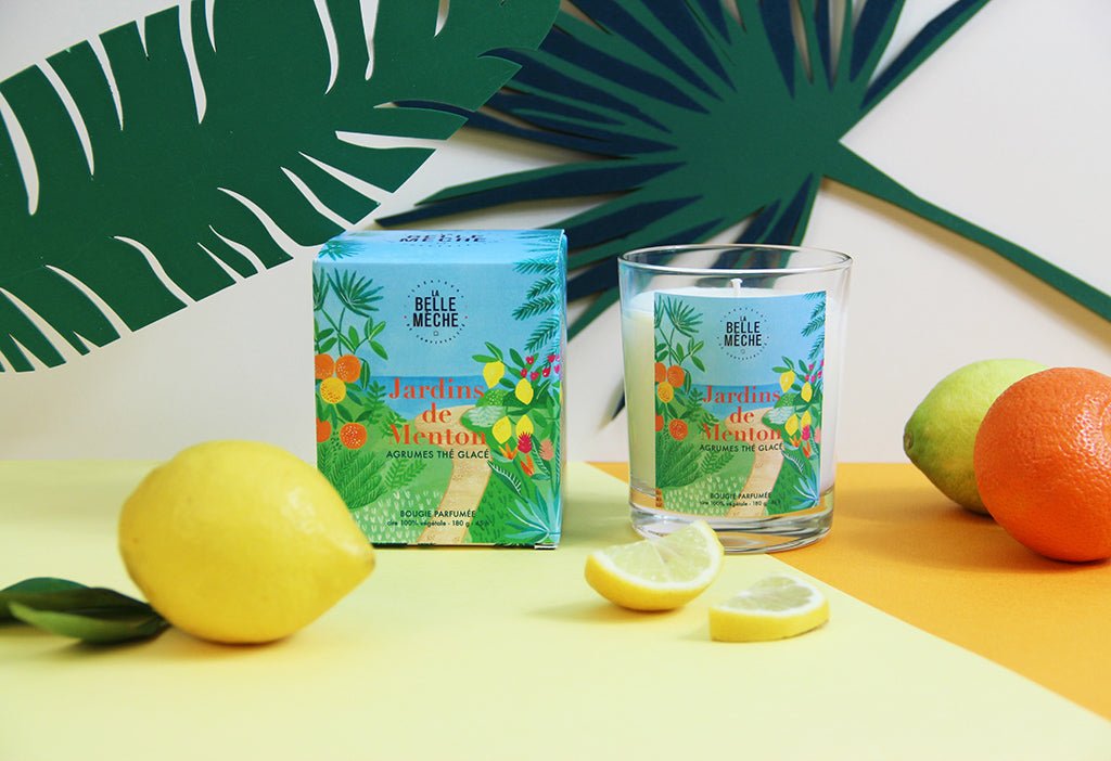 Une nouvelle bougie parfumée illustrée : "Jardins de Menton" - La Belle Mèche